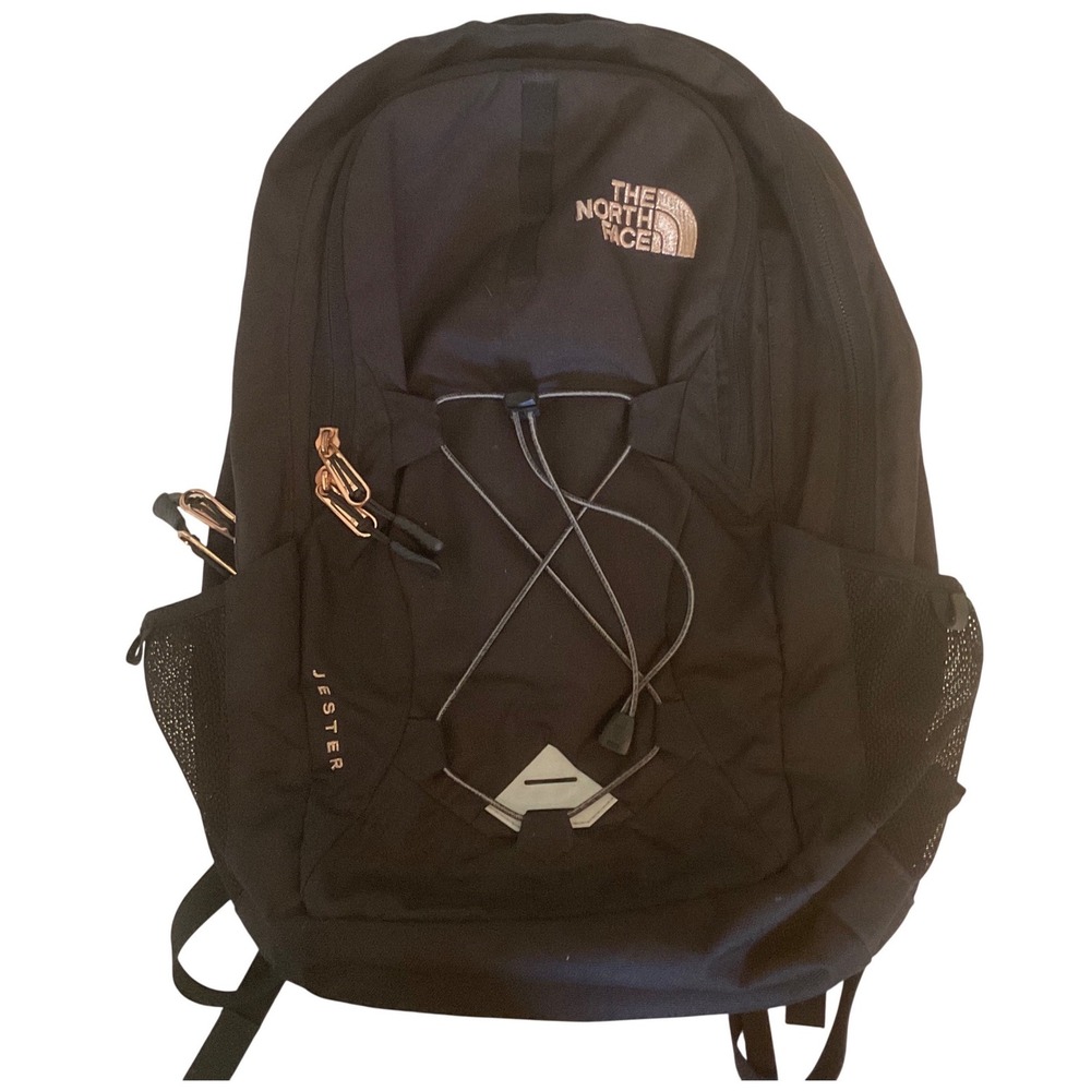 The North Face Jester Backpack Black Rose Gold NF00CHJ3 FlexVent Daypack